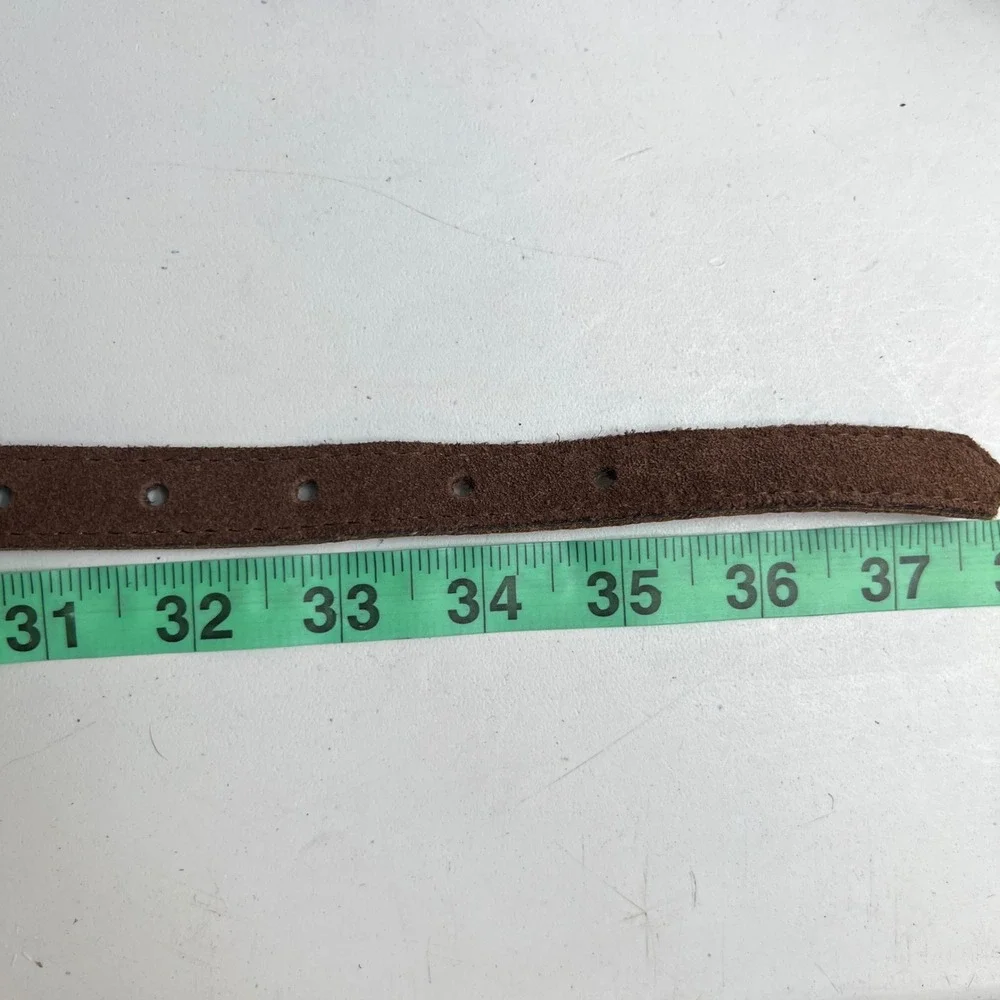 Lovestrength Brown‎ Suede Studded Leather Belt Womens Size S Boho New